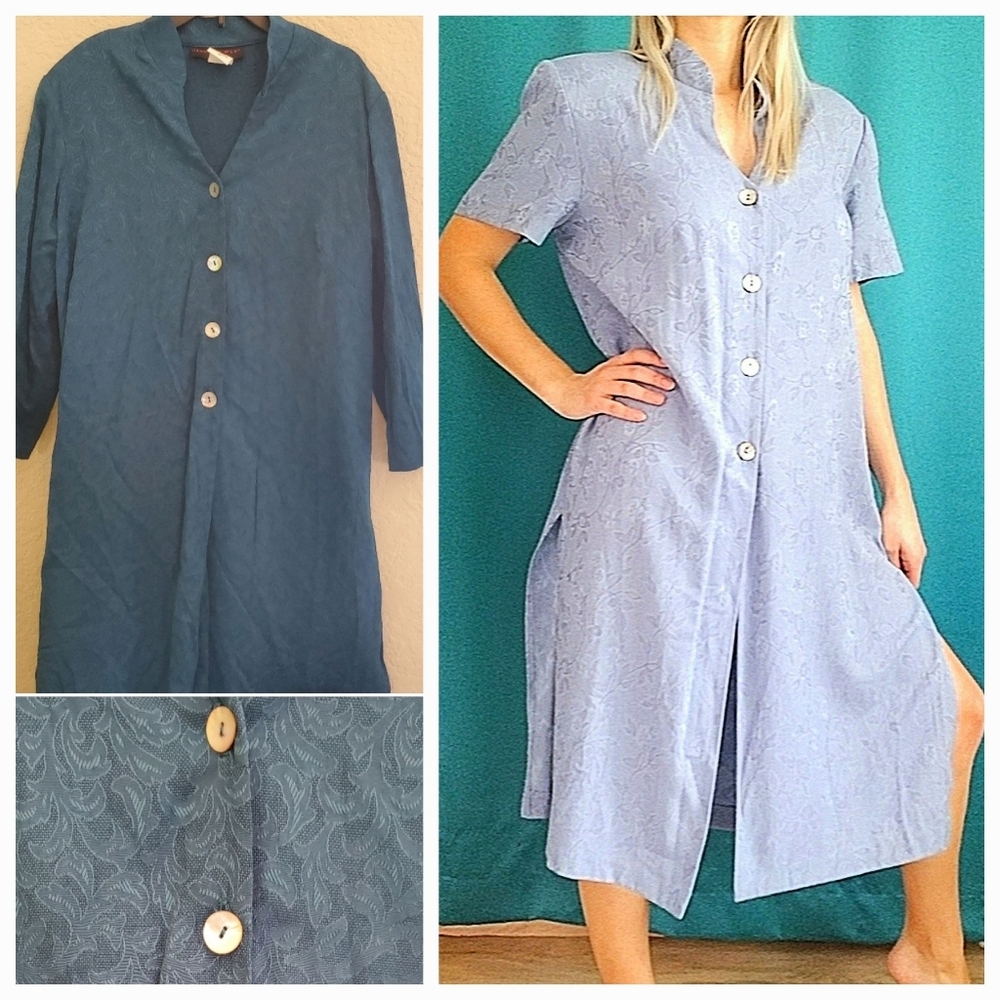 Jennifer West Button Down Tunic Top Size 14